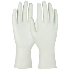 Single Use Class 10 Cleanroom Nitrile Glove with Finger Textured Grip - 12", White, Large - Q124L