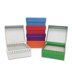 FlipTop Carboard freezer box w/ attached hinged lid- 81-place- assorted colors- 5/pk-R2781-A