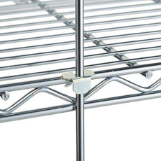 Metro R84S Rods and Tabs for Super Erecta Wire Shelving, Stainless Steel, 84"