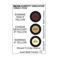 SCS Humidity Indicator Card, Cobalt-Free, 30-40-50%,  125/Can - 3HIC125-CF