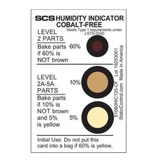 SCS Humidity Indicator Card, Cobalt-Free, 5-10-60%,  125/Can - 51060HIC125-CF