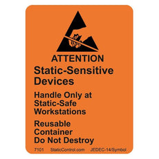 SCS Caution Label, Reusable, 1.8in X 2.5in, Rs-471, 500/Roll - 7101