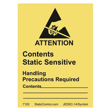 SCS Caution Label, Destructible, 1.8in X2.5in, Rs-471, 500/Roll - 7102