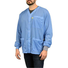 SCS Smock,Dual-Wire,Jacket,3xl Blue,  Knitted Cuffs, 3 Pockets, No Collar - 770106