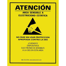 SCS Sign, Attention, 17in X 22in, Rs-471, Spanish - SIGN17X22S