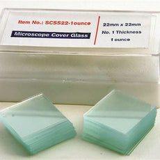Glass Coverslips, 22mm X 22mm, 1oz., #2 - SCSP02