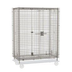 Metro SEC55S-HD Super Erecta Heavy-Duty Dolly and Plate Caster Security Shelving Unit, Stainless Steel, 28.0625" x 50.5" x 62" (Dolly and Casters Not Included)