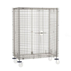 Metro SEC55S-SD Super Erecta Standard-Duty Stem Caster Security Shelving Unit, Stainless Steel, 27.25" x 52.75" x 62" (Casters Not Included)