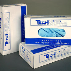 TechniGlove Glove, Nitrile, Blue, Cl100  Pvc Box, M, Cs1000 - TN102PFB