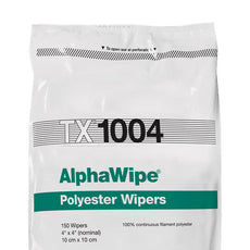 TexWipe AlphaWipe 4" x 4" polyester wipers, 6000 wipers/Cs - TX1004