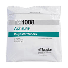 TexWipe AlphaLite 9" x 9" lightweight, knitted polyester wipers, 1500 wipers/Cs - TX1008