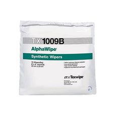 Texwipe Alpha Wipe bulk packed 9" x 9" polyester wipers, Non-Sterile , 1500 wipers/Cs - TX1009B