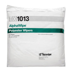 TexWipe AlphaWipe 12" x 12" polyester wipers, 750 wipers/Cs - TX1013