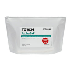 TexWipe AlphaSat 4" x 4" AlphaWipe wipers pre-wetted with 70% IPA, 800 wipers/Cs - TX1034