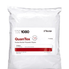 TexWipe Vectra QuanTex 9" x 9" double-knit polyester, sealed-border wipers, 1500 wipers/Cs - TX1080