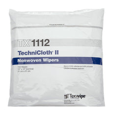 TexWipe TechniCloth II 12" x 12" blend wipers with ULP treatment, 1500 wipers/Cs - TX1112
