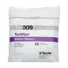 TexWipe 9" x 9" cotton wipers, 1800 wipers/Cs - TX309