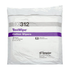 TexWipe 12" x 12" cotton wipers, 900 wipers/Cs - TX312