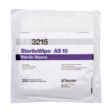 TexWipe SterileWipe AS 10 12" x 12" two-ply, double-knit polyester, sealed-border, 500 wipers/Cs - TX3215