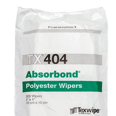TexWipe Absorbond?4" x 4" hydro entangled polyester wipers, 12000 wipers/Cs - TX404