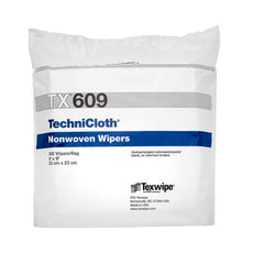 TexWipe TechniCloth 9" x 9" nonwoven, cellulose/polyester-blend wipers, 3000 wipers/Cs - TX609