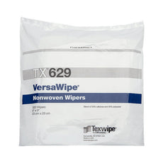 TexWipe VersaWipe 9" x 9" nonwoven, cellulose/polyester-blend wipers, 3000 wipers/Cs - TX629