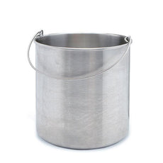 TexWipe BetaMop Stainless Steel Seamless Bucket 10 gallons No Casters, 1 bucket/Cs - TX7058