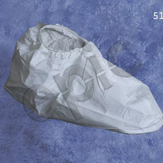 Tians Shoe Cover, White MP W/Pvc Sole, 7" Tall, Universal, 100/Cs - 51658