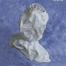 Tians Shoe Cover, White MP W/Pvc Sole, 18" Tall, Universal, 100/Cs - 52658