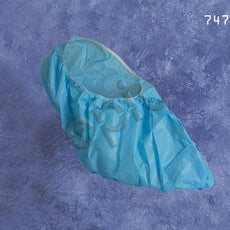 Tians Shoe Cover, Heavy PE, Sewn Bottom, Blue, LRG, 300/Cs - 747773-L