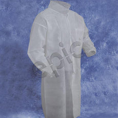 Tians Lab Coat, Premium Polypro, EW, 1pkt, White, MED, 50/Cs - 845881-M