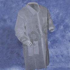 Tians Lab Coat, Premium Polypro, Kw, 3pkt, White, MED, 50/Cs - 845884-M