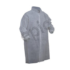 Tians Lab Coat, Premium Polypro, Kw, No Pkt, White, XLG, 50/Cs - 845885-XL