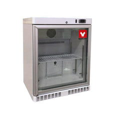 Yamato UCR101G Undercounter & Countertop Refrigerator 1 C To 7 C, 4.6 Cu.Ft. With Glass Door, Cycle Defrost, 115v