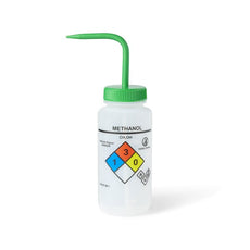 UniSafe Methanol Vented Wash Bottle, Green, Pack of 6 - UN370053