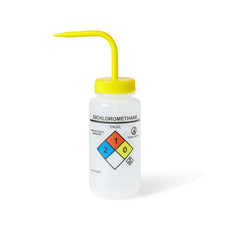 UniSafe Dichloromethane Vented Wash Bottle, Yellow, Pack of 6 - UN370055