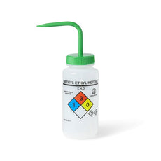 UniSafe Methyl Ethyl Ketone Vented Wash Bottle, Green, Pack of 6 - UN370058