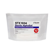 Texwipe Sterile AlphaSat 4" x 4" AlphaWipe wipers pre-wetted with 70% IPA, 400 wipers/Cs - STX1034