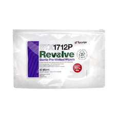 Texwipe REVOLVE, 12" x 12" pre-wetted with 70% USP IPA/30% DI water , 200 wipers/Cs - STX1712P