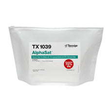 Texwipe AlphaSat 9" x 9" AlphaWipe wipers pre-wetted with 70% IPA, 200 wipers/Cs - TX1039
