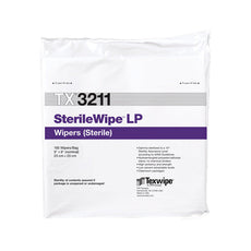 Texwipe Sterile Wipe LP 9" x 9" polyester knit wipers, 500 wipers/Cs - TX3211