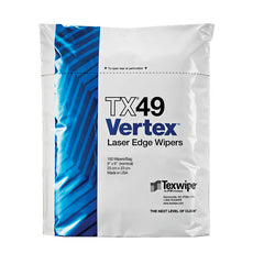 Texwipe VERTEX High Sorption Dry Wiper 9" x 9"  Laser-Sealed edge, 1500 wipers/Cs - TX49