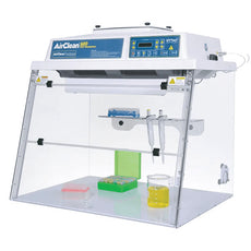 AirClean 32" wide combination PCR workstation with UVTect microprocessor controller - AC632LFUVC